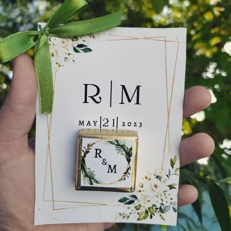 Custom Wedding Chocolates Cards
