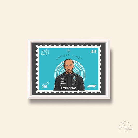 Stamp Style Poster – Lewis Hamilton