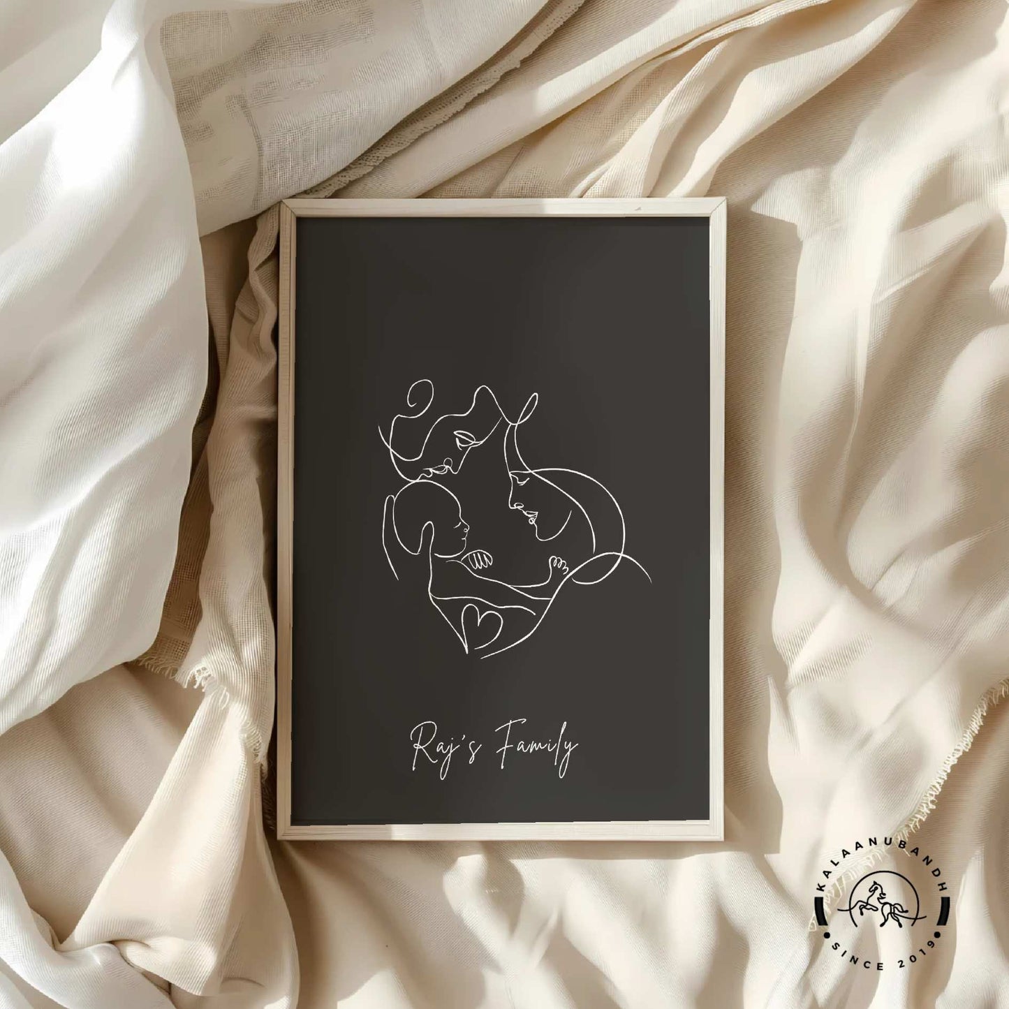 Minimalist One-Stroke Line Art for Adorable Baby Families