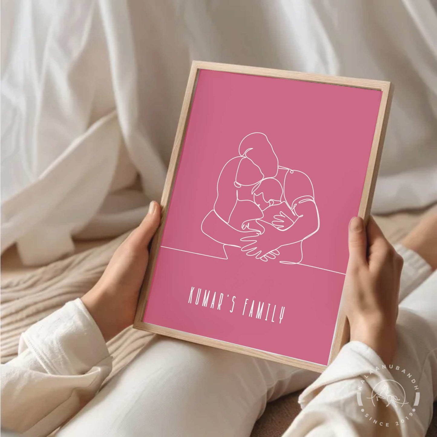 Minimalist One-Stroke Line Art for Adorable Baby Families